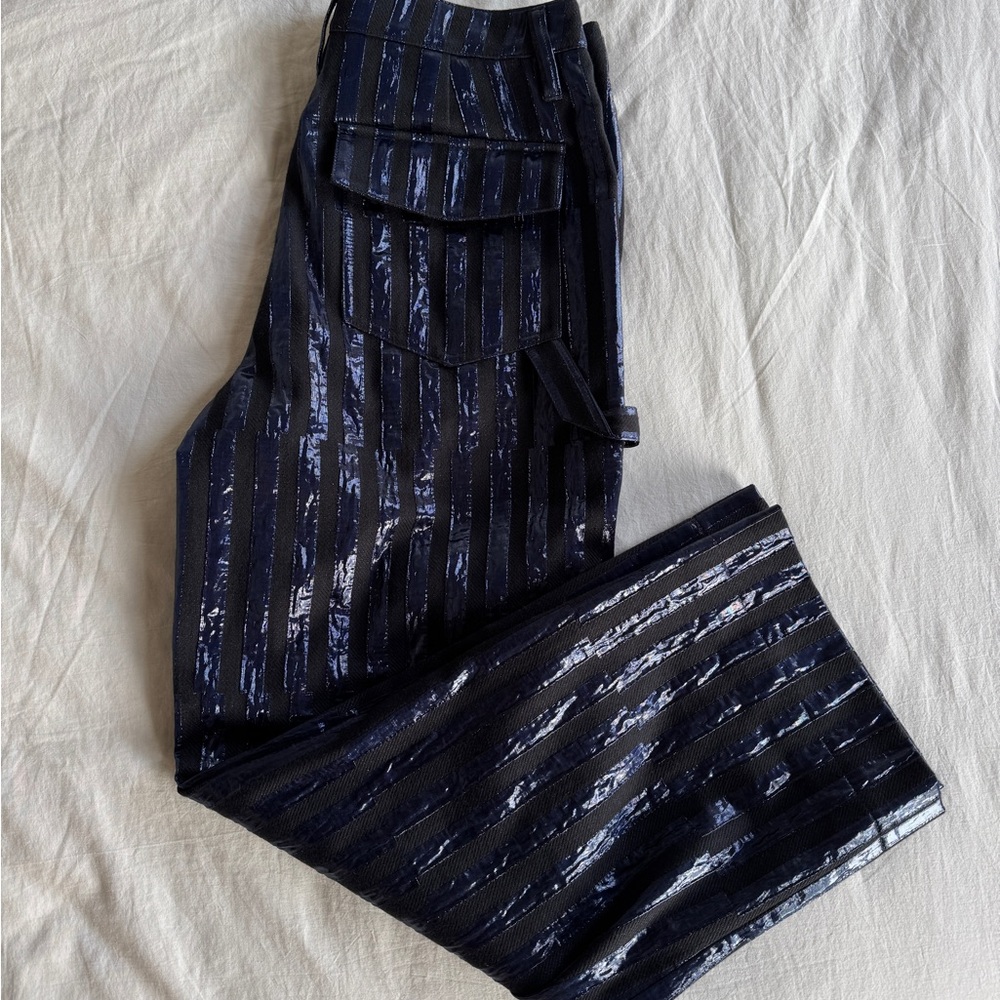 NEW - Christopher John Rogers X J.Crew - Striped Jacquard Pant- Sz 6 - Picture 1 of 7
